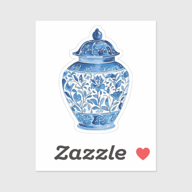 Adesivo Blue white stickers (Folha)