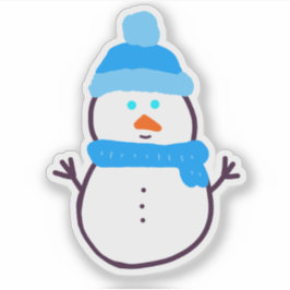Adesivo Blue Winter Snowman