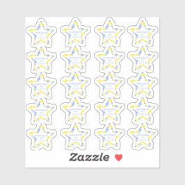 Adesivo Blue & Yellow Original Buttons Star Handmade