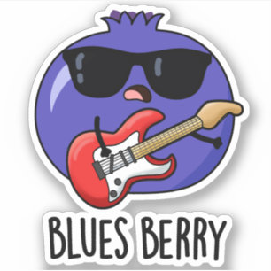 Adesivo Blues Berry Funny Fruta Pun