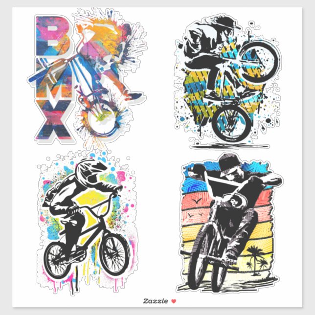 Adesivo Bmx Bike Stickers - Bmx vinil Stickers (Folha)