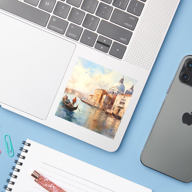 Adesivo Boa visão de Veneza (Notebook com iPhone)