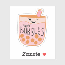 Adesivo Boba Bubble Tea Cute e Engraçado