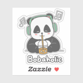 Adesivo Bobaholic Bubble Tea Boba Sticker