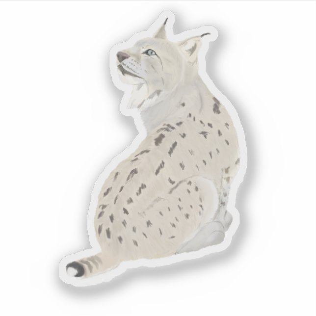 Adesivo Bobcat Sitting Woodland Animal  (Frente)