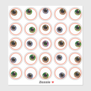 Adesivo Bobo Engraçado Cartoon Googly Eyebolas Sticker Set