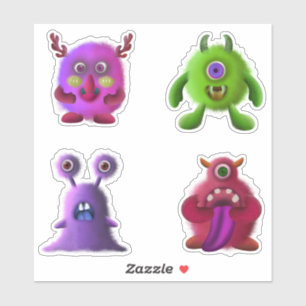 Adesivo Bobo Felpudo Neon Monster Halloween