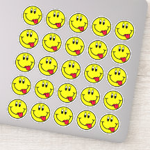 Bobo Tongue Sorrindo Face Emoji Stickers