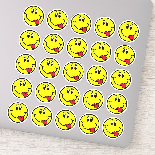Adesivo Bobo Tongue Sorrindo Face Emoji Stickers (Detalhe)