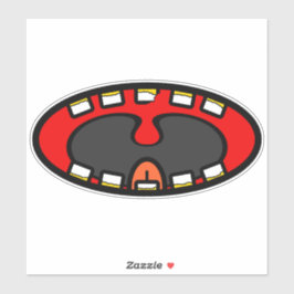 Adesivo Boca de desenho animado rindo loucamente