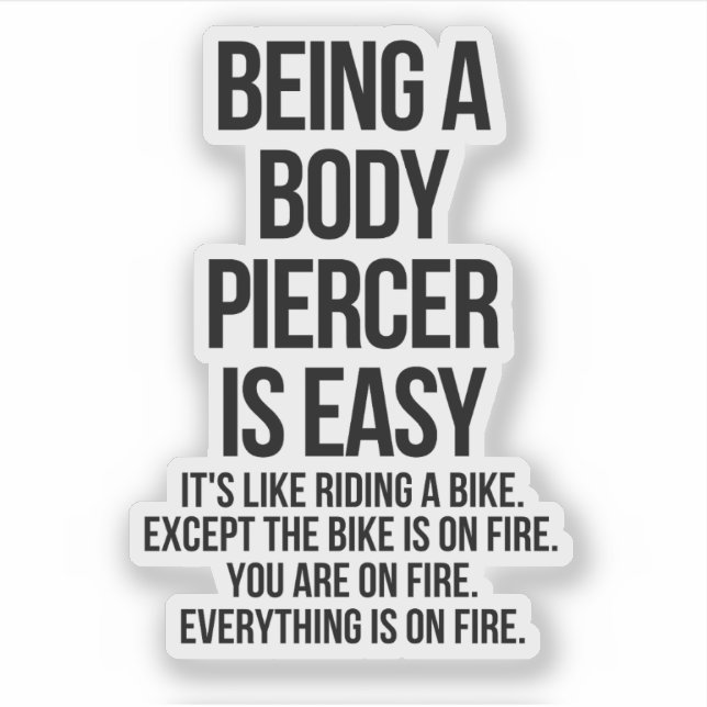 Adesivo Body piercer (Frente)