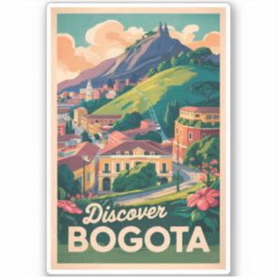 Adesivo Bogota Colombia Viagem Art Vintage