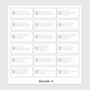 Adesivo Boho 18 Nome Individual Endereço Convidado