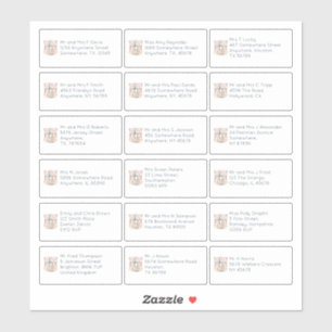 Adesivo Boho 18 Nome Individual Endereço Convidado para Ca