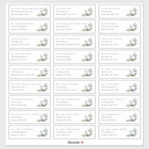 Adesivo Boho Blooms   Rótulos de Endereço de Convidado Ind