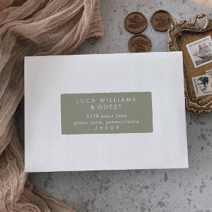 Adesivo Boho Chic Sage Green Guest Labels