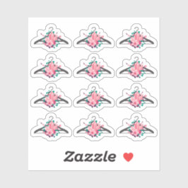 Adesivo Boho Floral Crystals Clothes Hanger Fashion Closet