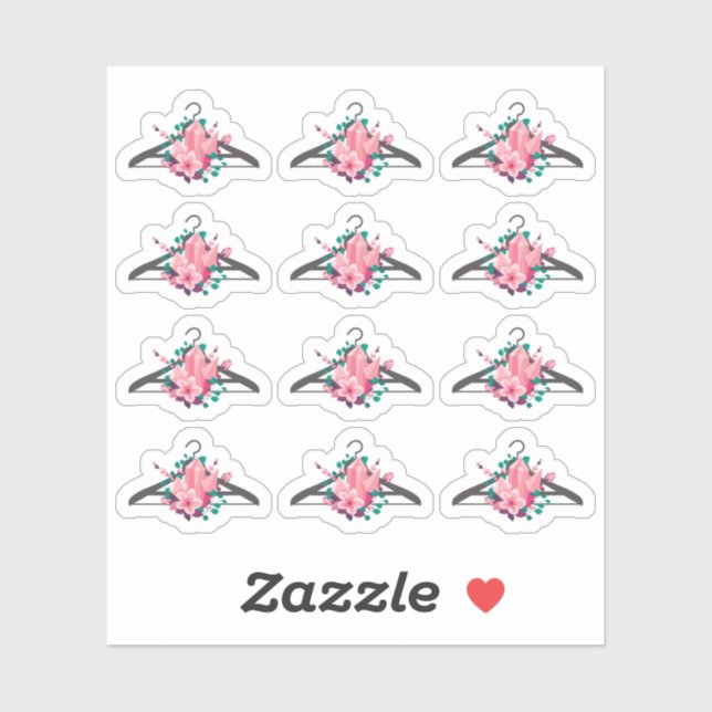 Adesivo Boho Floral Crystals Clothes Hanger Fashion Closet