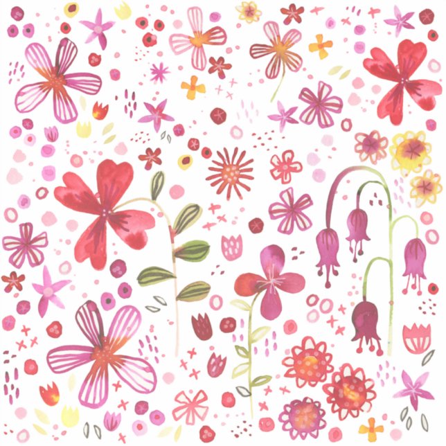 Adesivo Boho Floral Watercolor (Frente)