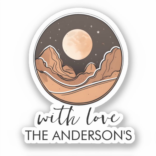 Adesivo Boho Moon Aventura Explorar o Deserto (Frente)