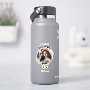 Adesivo Boho Rosa Dourado Foto Personalizada Doce Dezessei
