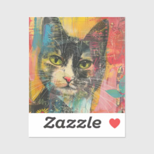 Adesivo Boho Watercolor Cats - Terna Feline Art (6)