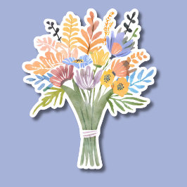 Adesivo Boho Watercolor Flower Buquê
