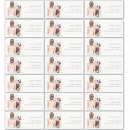 Adesivo Boho White Wedding Gown Bride Endereço de Convidad