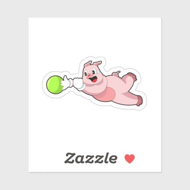 Adesivo Bola de boliche de porcos (Folha)