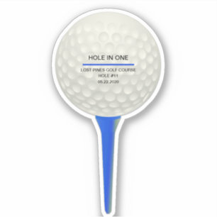 Adesivo Bola de Golfe Personalizada em Tee Azul