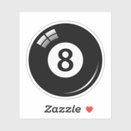Adesivo Bola de piscina preta/bilhar número 8