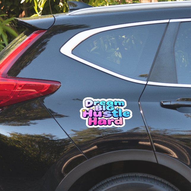 Adesivo "Bold Dream Big Hustle Duro Star Sticker" (Lado do carro)