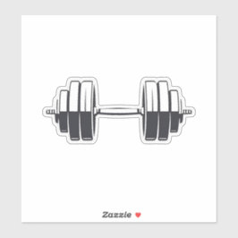 Adesivo Bold Dumbbell Power - Design de Malhação minimalis