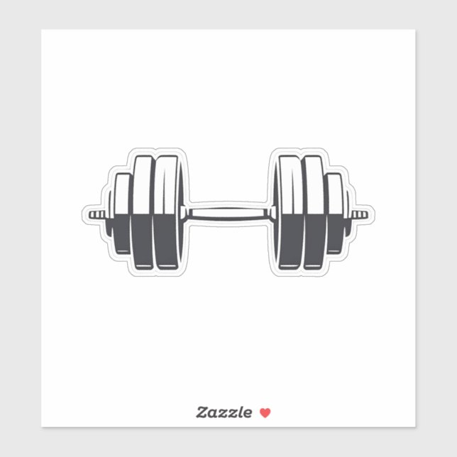 Adesivo Bold Dumbbell Power - Design de Malhação minimalis (Folha)