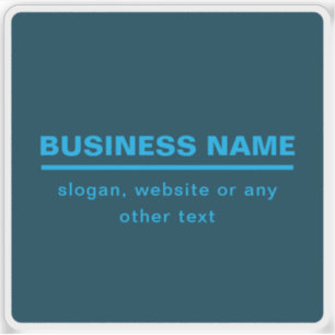 Adesivo Bold Modern Business Name Modelo   Azul