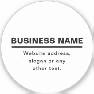 Adesivo Bold Modern Business Name Modelo B&W