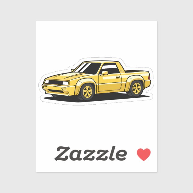 Adesivo Bold Yellow Pickup Toon (Folha)