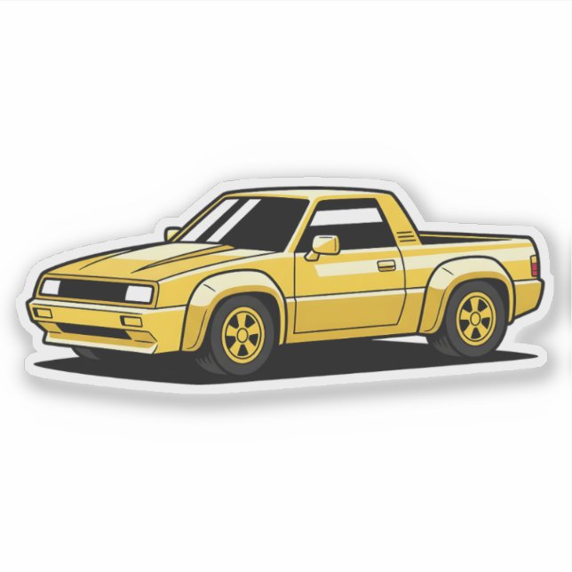 Adesivo Bold Yellow Pickup Toon (Frente)