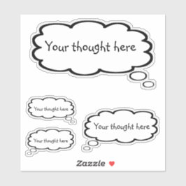 Adesivo Bolha de Pensamento de Desenho Animado Fofo Adicio