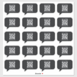 Adesivo Bolhas de Voz Minimalista Pretas Tampas de Compro 