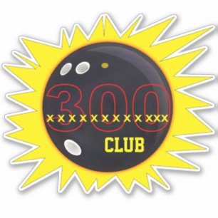Adesivo Boliche 300 Club, Gráficos Bolas de boliche, Vinil