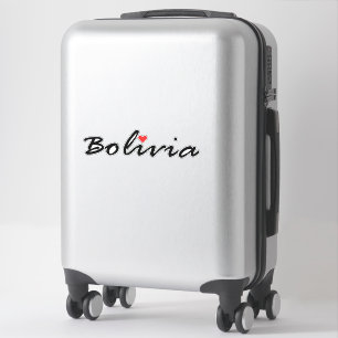 Adesivo Bolívia. Eu amo a Bolívia