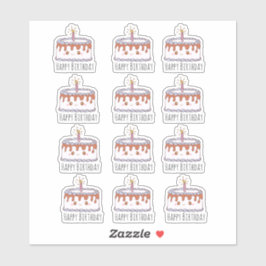 Adesivo Bolo de aniversário