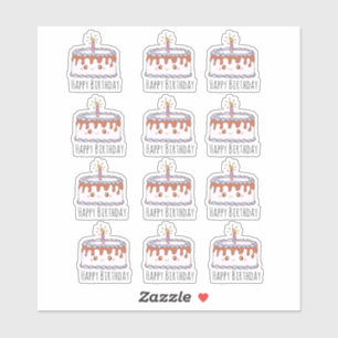 Adesivo Bolo de aniversário