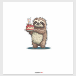 Adesivo Bolo de Aniversário Engraçado com Fantasia de Preg