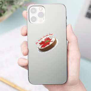 Adesivo Bolo de Bandeira do Canadá Folha de Bordo