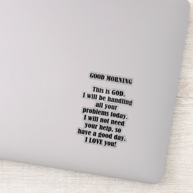 Adesivo Bom dia de DEUS (Detalhe)