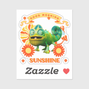 Adesivo Bom dia Sunshine Funny Chameleon
