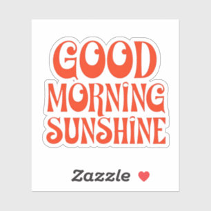 Adesivo Bom dia Sunshine Retro Decor Impressão