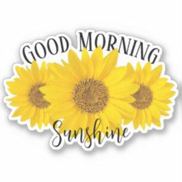 Adesivo Bom dia Sunshine Sunflower Contour